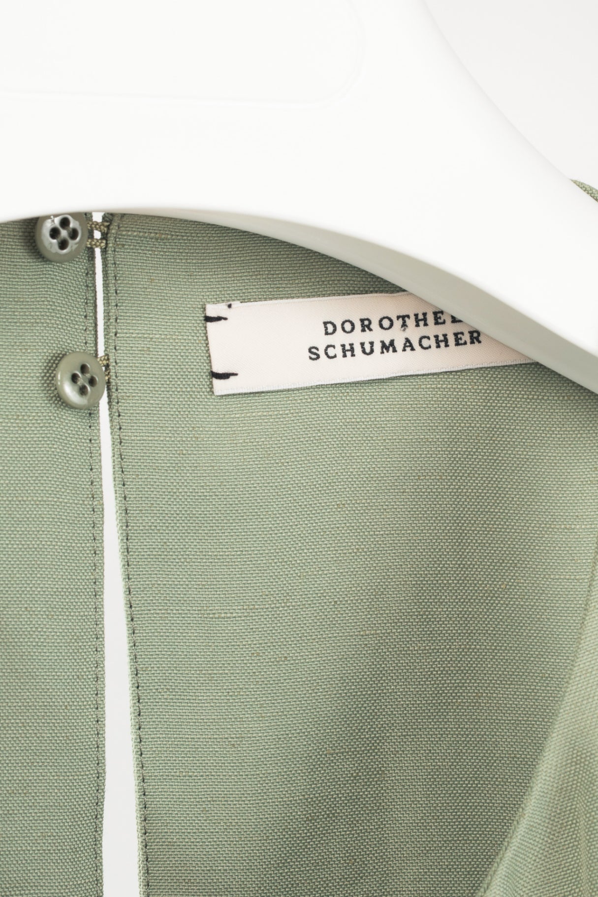 Dorothee Schumacher Summer Cruise "Pale Khaki" Embellished Linen Top