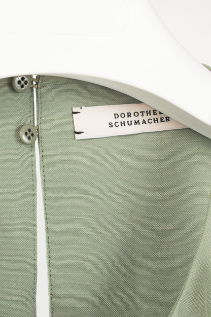Dorothee Schumacher Summer Cruise "Pale Khaki" Embellished Linen Top