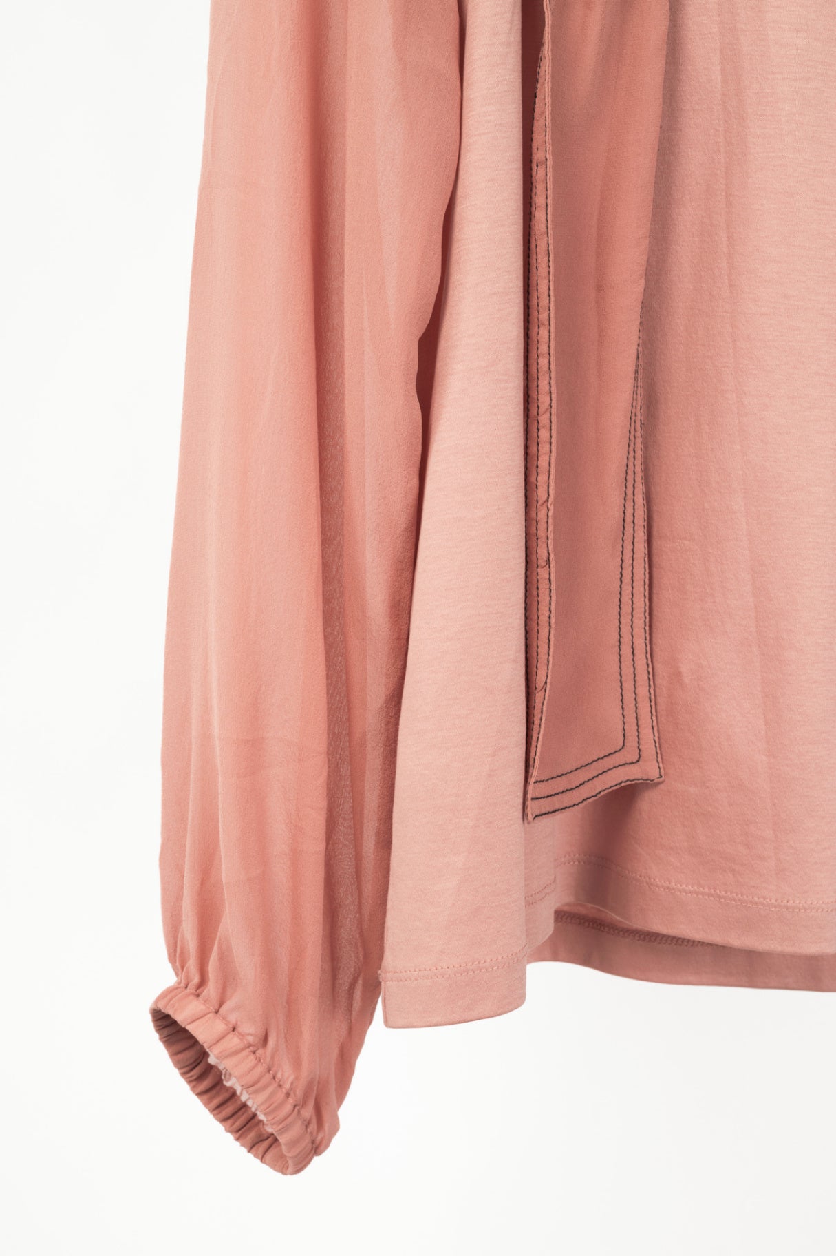 Dorothee Schumacher AW18 Pink Cotton & Silk Scarf-Neck Blouse