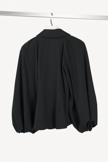 Dorothee Schumacher Emotional Essence Pure Black Balloon-Sleeve Blouse