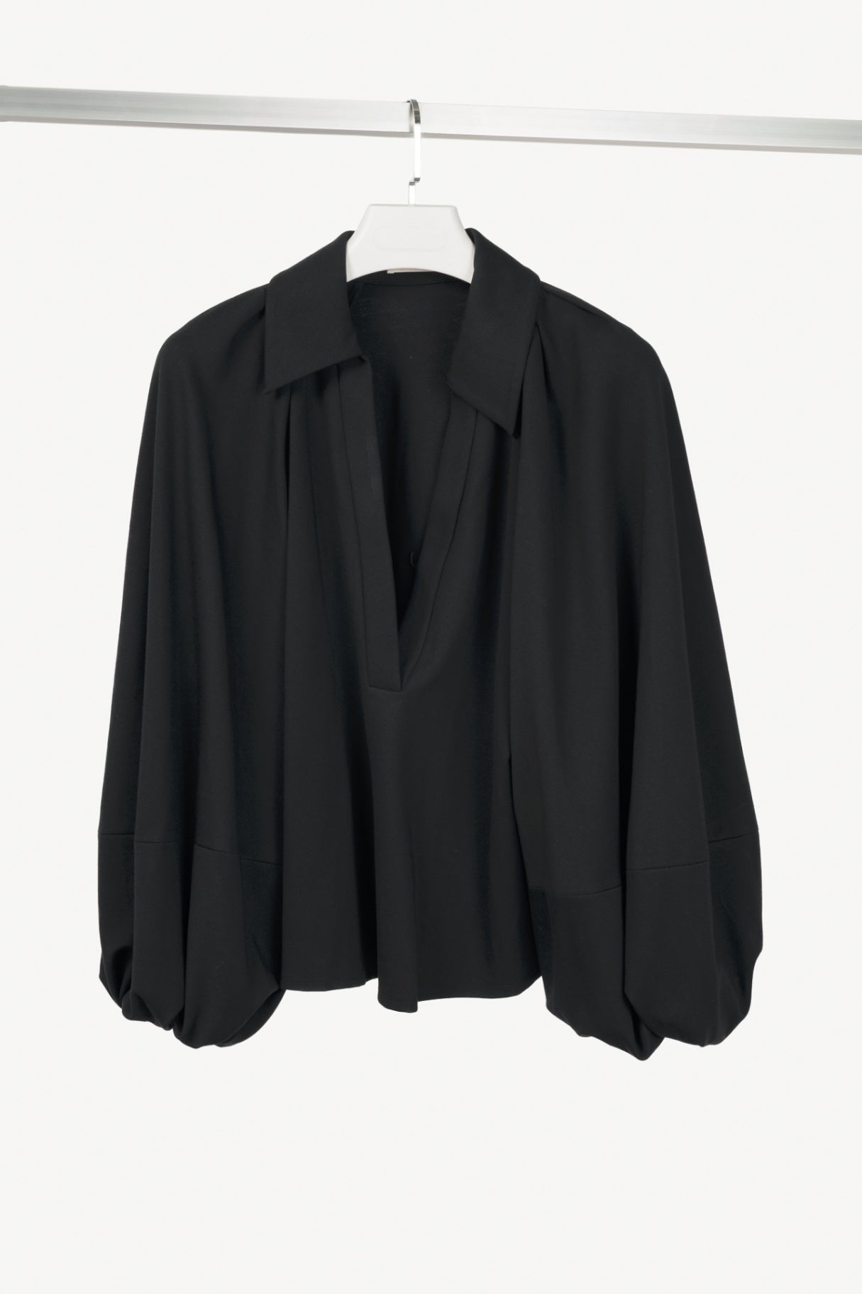 Dorothee Schumacher Emotional Essence Pure Black Balloon-Sleeve Blouse
