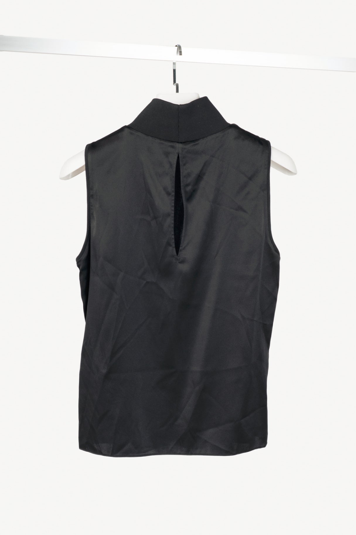 Dorothee Schumacher Shimmering Shine Black Turtleneck Tank Top