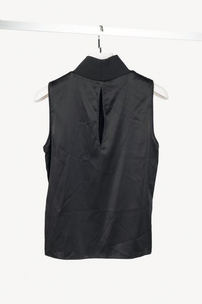 Dorothee Schumacher Shimmering Shine Black Turtleneck Tank Top