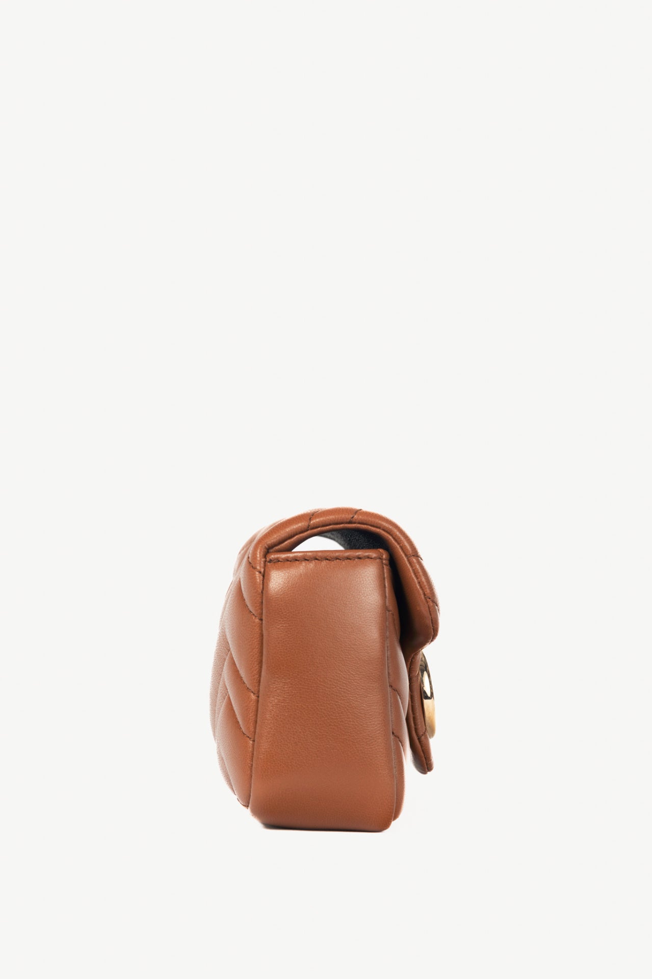 Gucci GG Marmont Brown Matelassé Chevron Mini Shoulder Bag