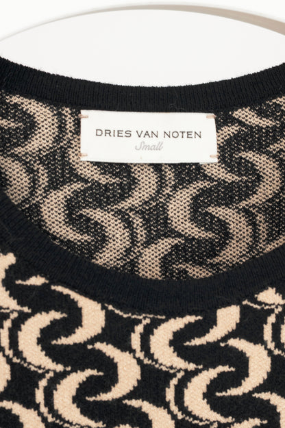 Dries Van Noten Beige Moon Jacquard Sleeveless Sweater