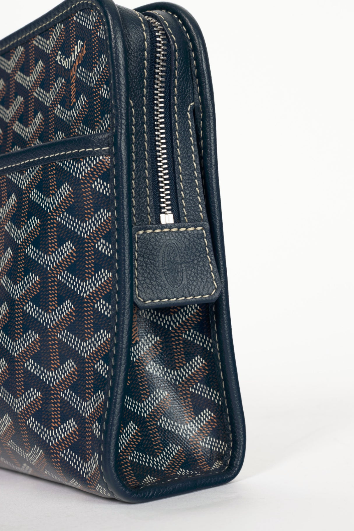 Goyard Jouvence MM Navy Goyardine Canvas Toiletry Bag