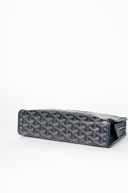 Goyard Jouvence MM Navy Goyardine Canvas Toiletry Bag