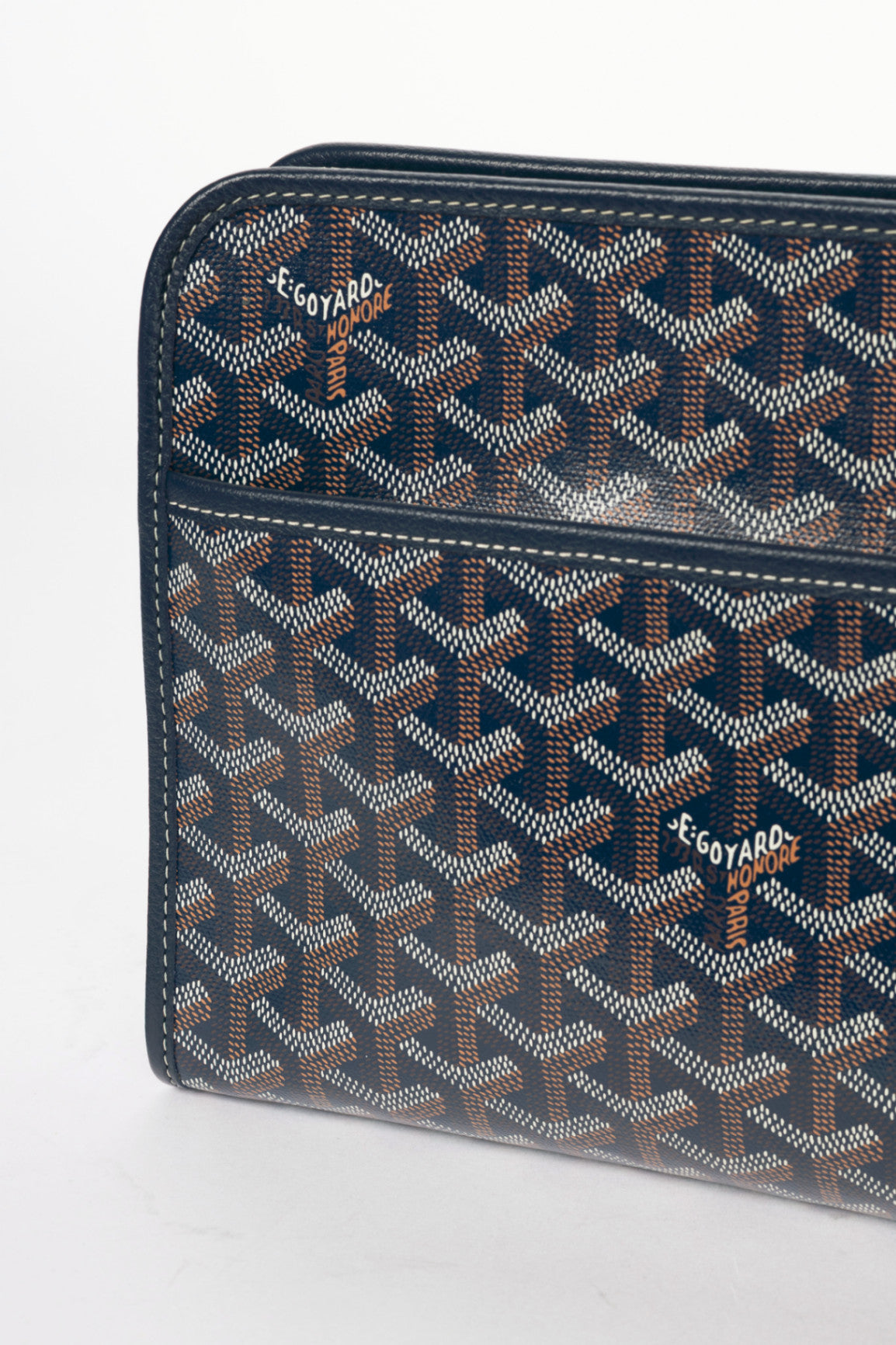 Goyard Jouvence MM Navy Goyardine Canvas Toiletry Bag