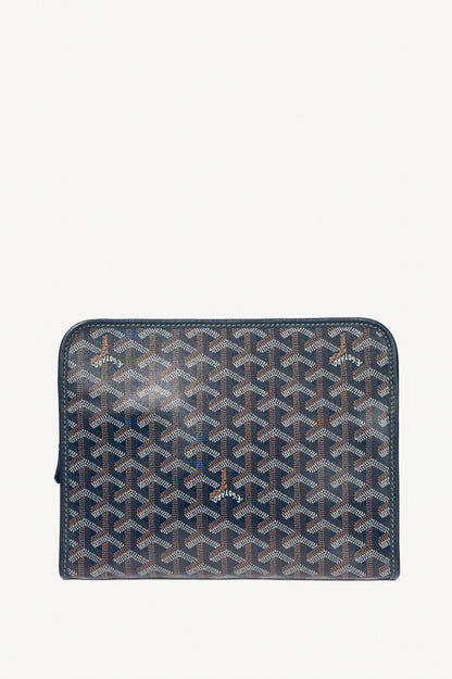 Goyard Jouvence MM Navy Goyardine Canvas Toiletry Bag