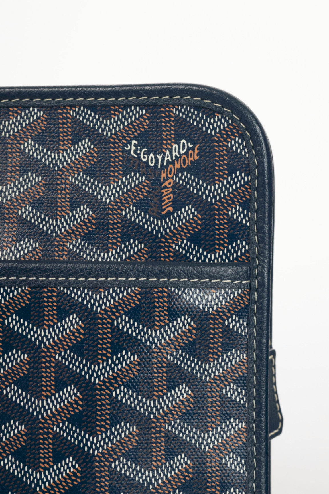 Goyard Jouvence MM Navy Goyardine Canvas Toiletry Bag