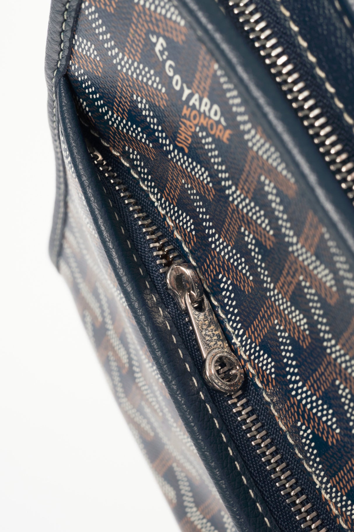 Goyard Jouvence MM Navy Goyardine Canvas Toiletry Bag