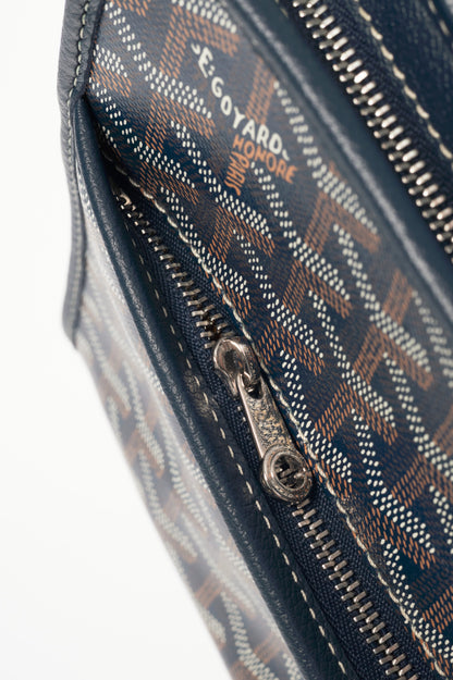 Goyard Jouvence MM Navy Goyardine Canvas Toiletry Bag
