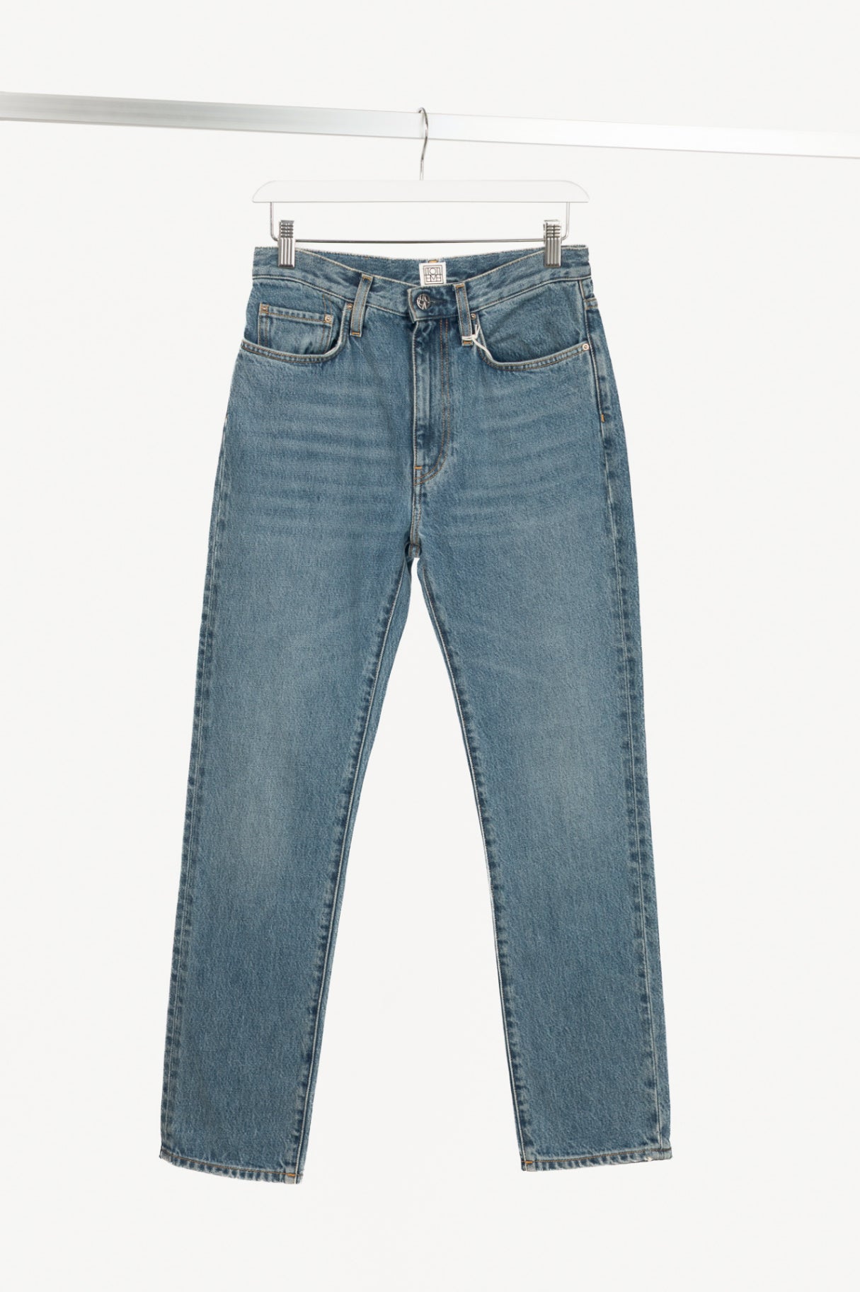 Toteme Vintage Wash Regular Fit Slim Straight High-Waist Jeans