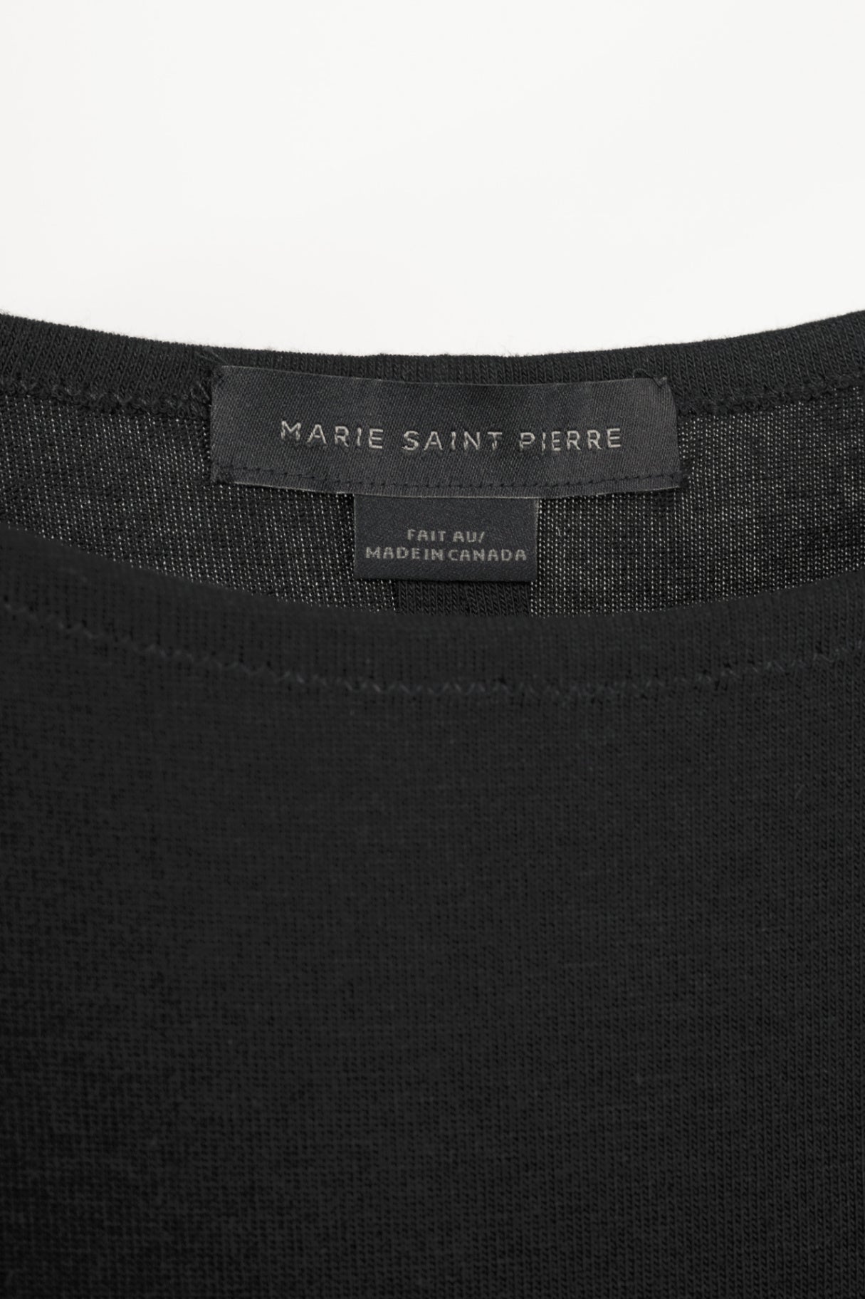 Marie Saint Pierre Black Jersey Scuba-Cuff Long-Sleeve Top