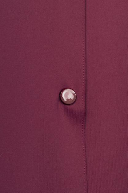 Liviana Conti Plum Neoprene Snap-Closure Shirt Jacket