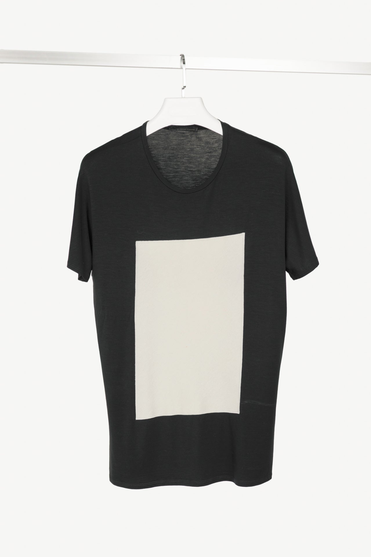 Marie Saint Pierre Black Jersey Geometric-Applique T-Shirt
