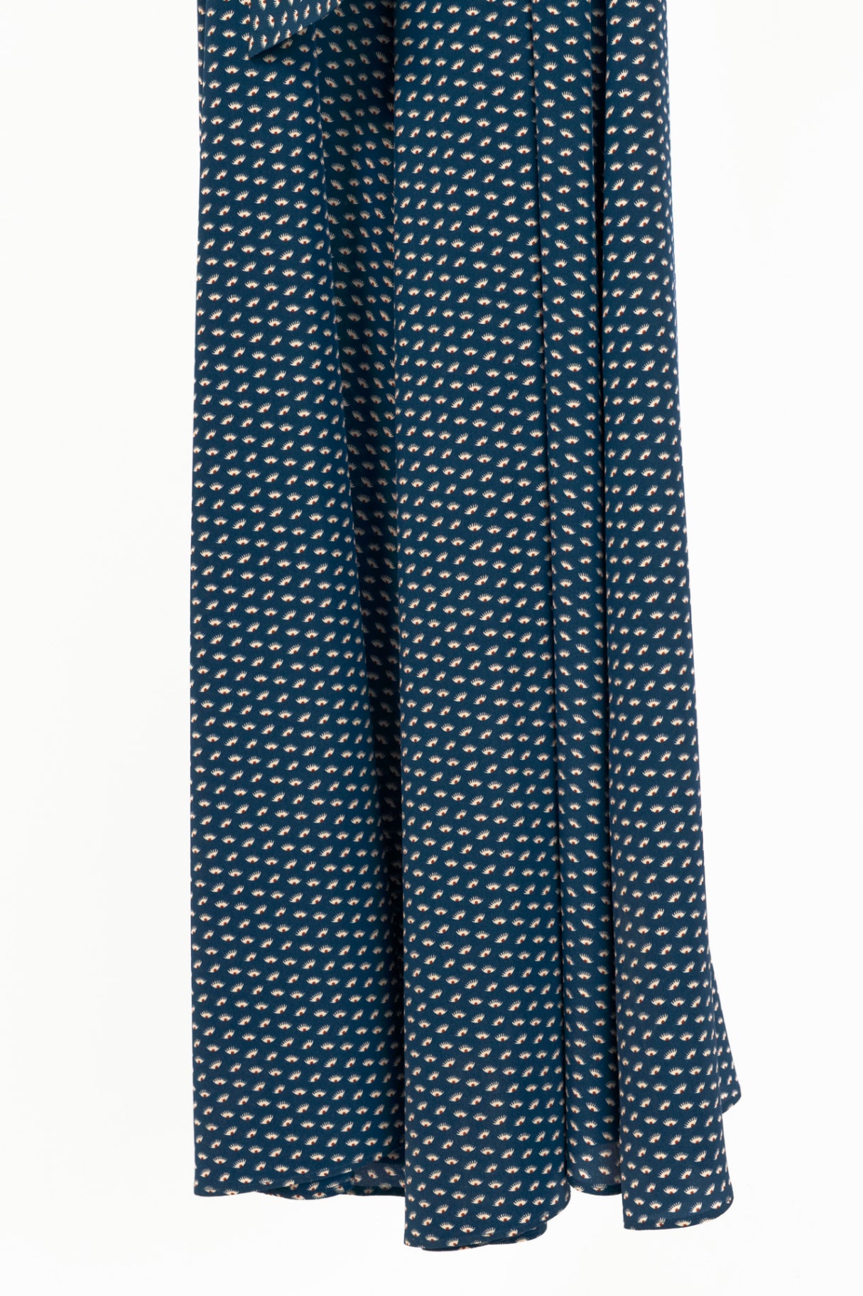 Weekend Max Mara Blue Silk Eye-Print Belted Maxi Dress
