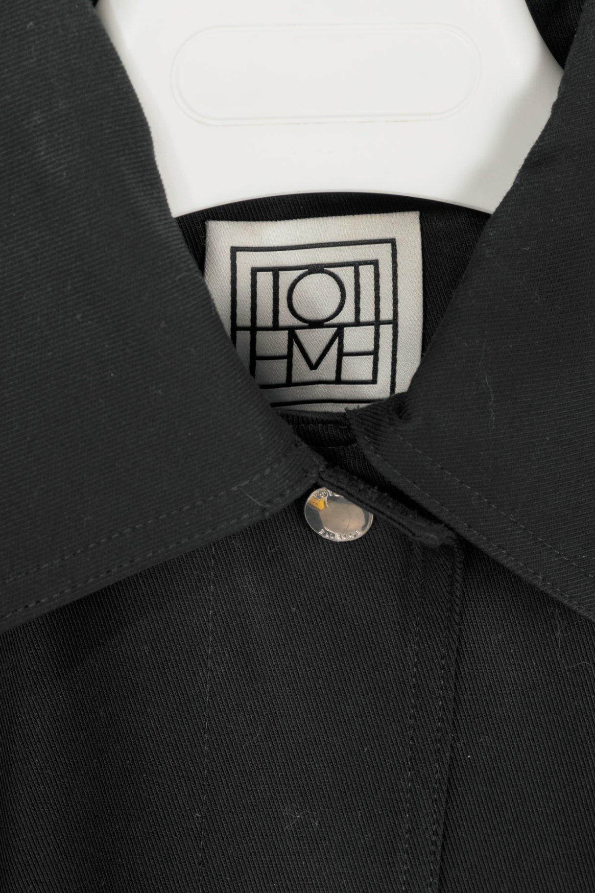 Toteme Black Cotton Twill Overshirt Jacket