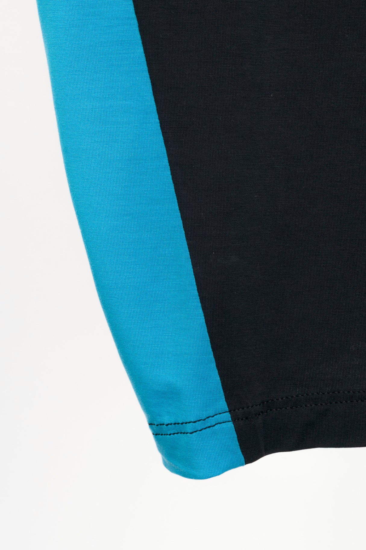 Marie Saint Pierre Black, Grey & Blue Jersey Colour-Block T-Shirt