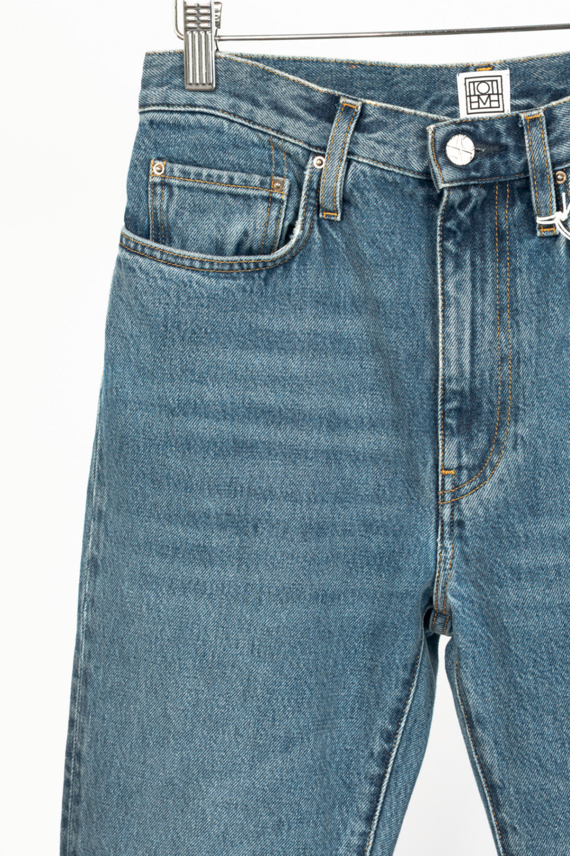 Toteme Vintage Wash Regular Fit Slim Straight High-Waist Jeans