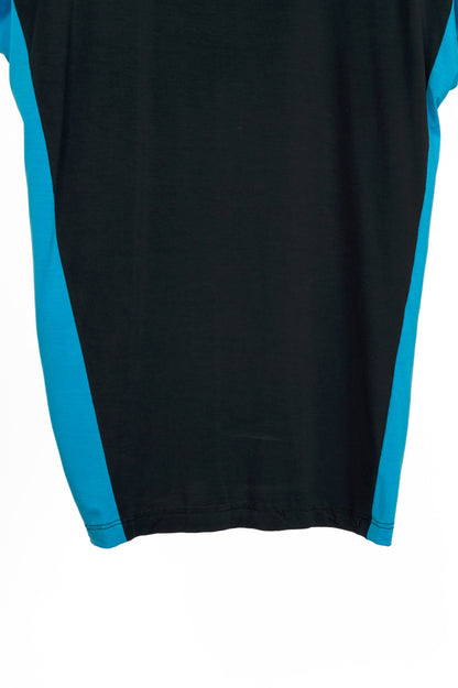 Marie Saint Pierre Black, Grey & Blue Jersey Colour-Block T-Shirt
