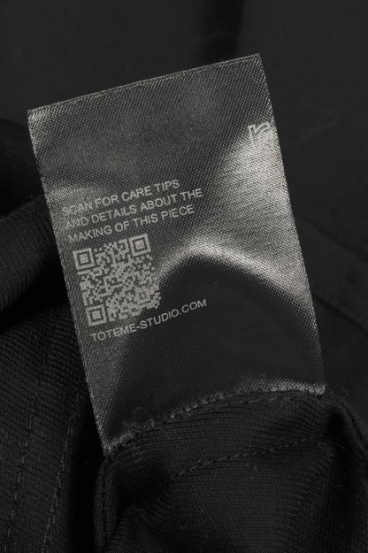 Toteme Black Cotton Twill Overshirt Jacket
