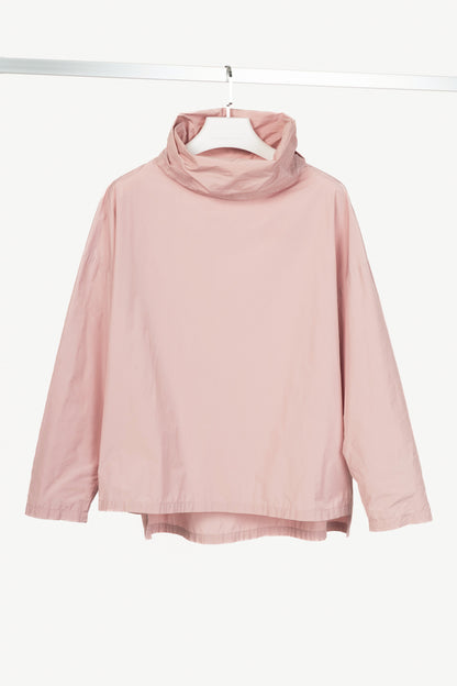 XD Xenia Design Begi Pink Taffeta Cowl-Neck Top