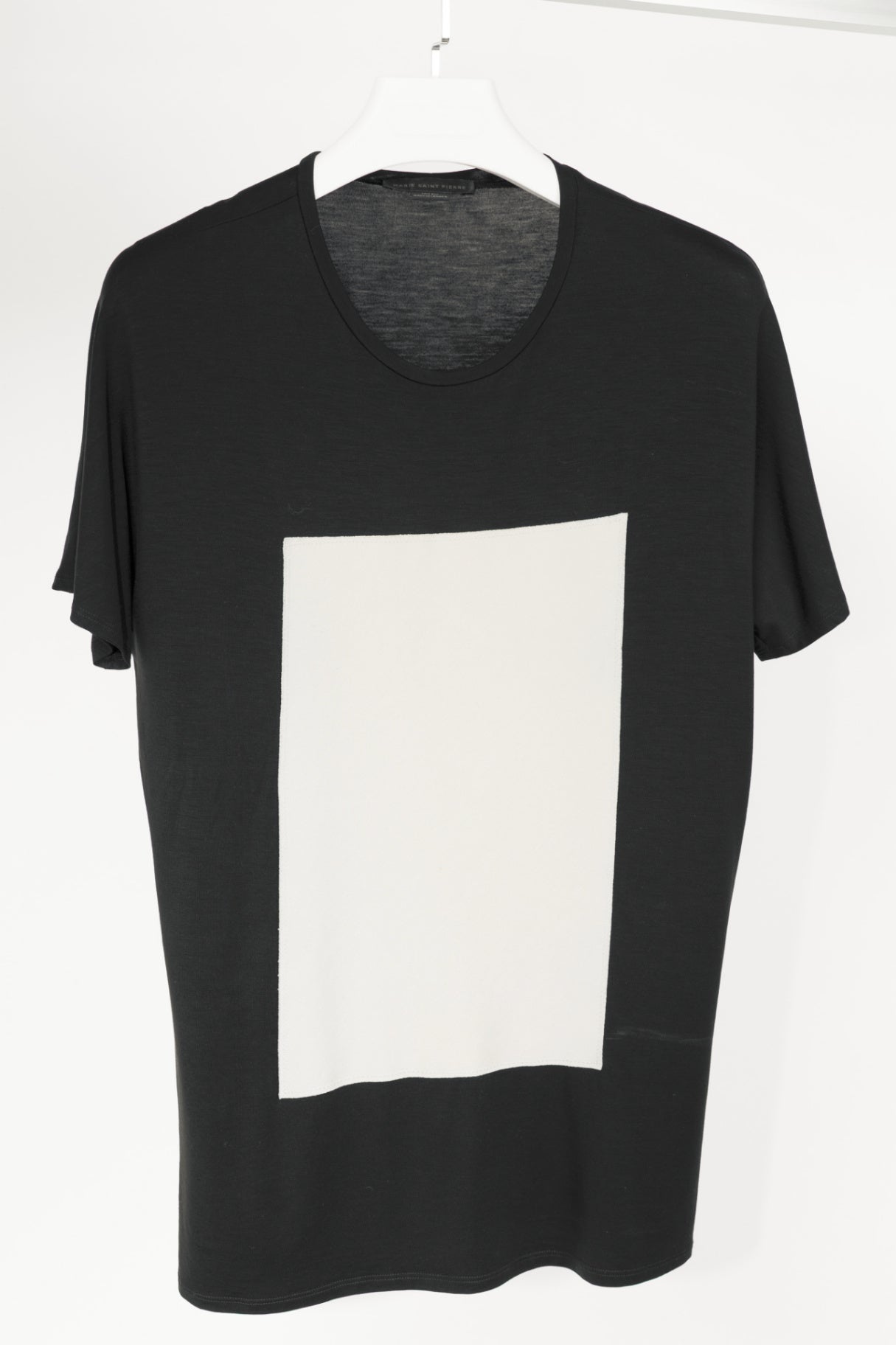 Marie Saint Pierre Black Jersey Geometric-Applique T-Shirt