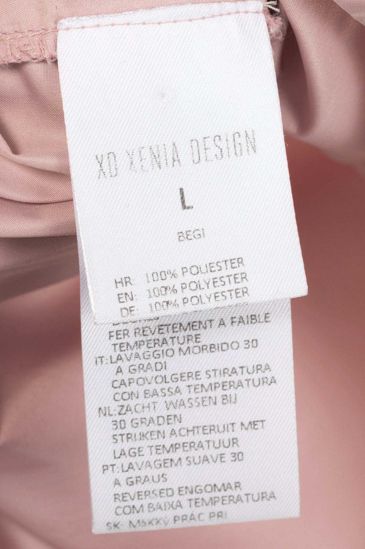 XD Xenia Design Begi Pink Taffeta Cowl-Neck Top