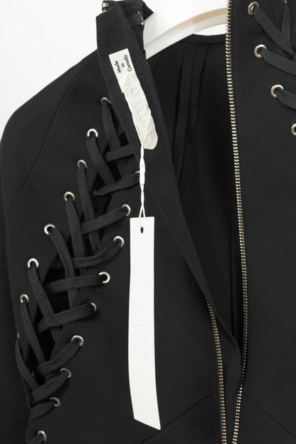 UNTTLD Kitty Black Ponte Lace-Up Long-Sleeve Top