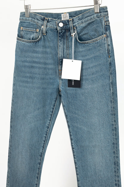 Toteme Vintage Wash Regular Fit Slim Straight High-Waist Jeans