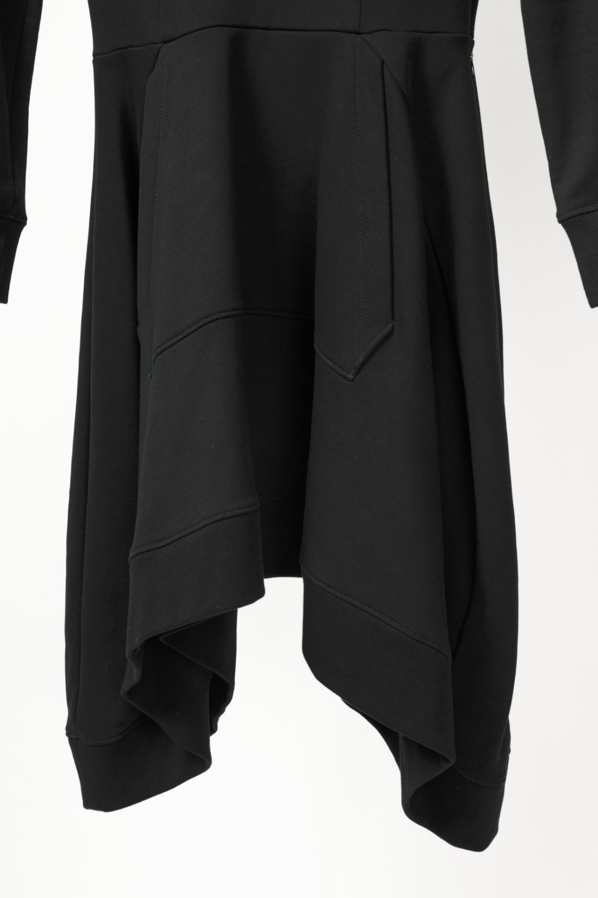Moschino Black Cotton French Terry Logo Hoodie Dress