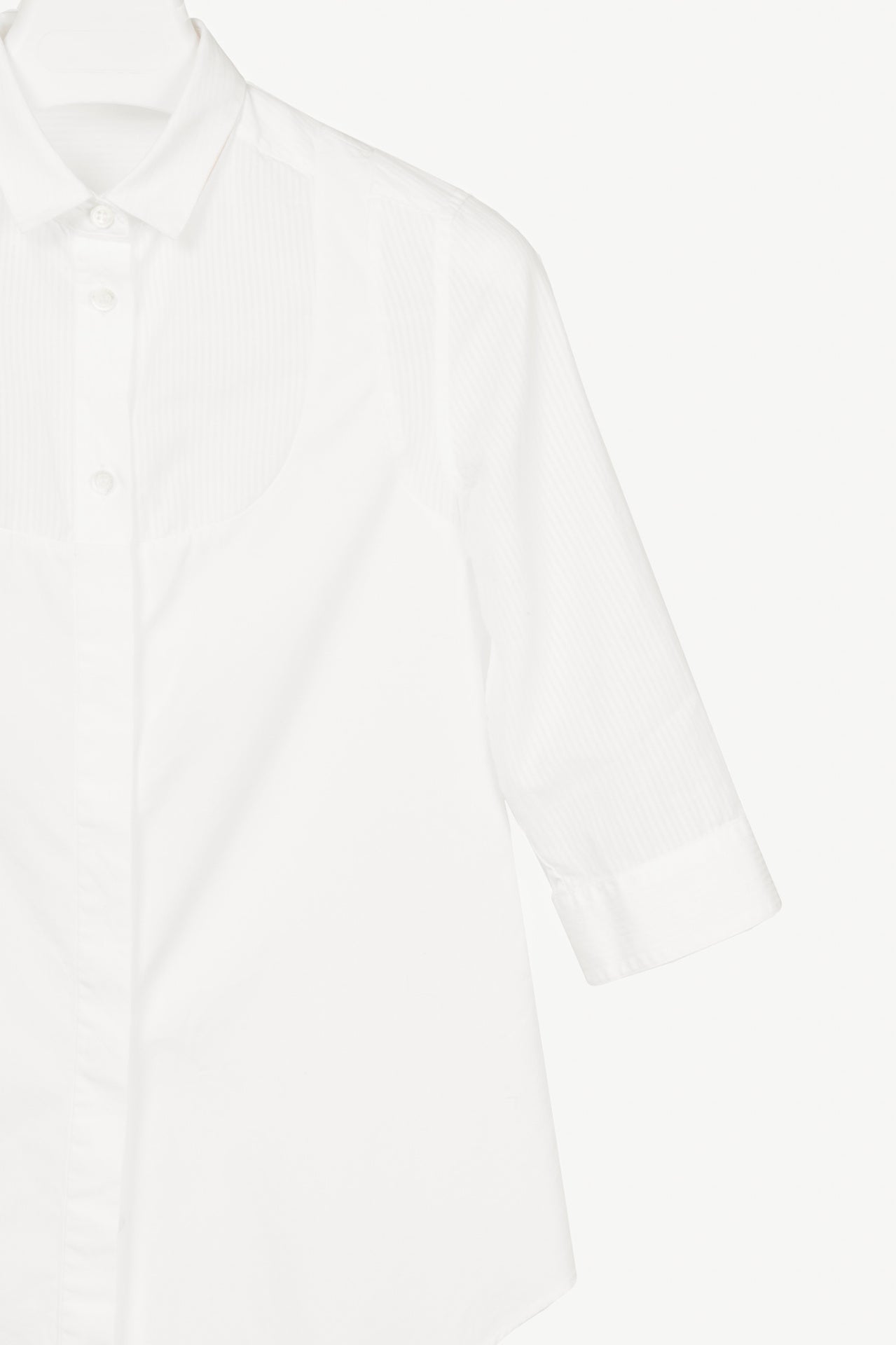 Viktor & Rolf White Cotton-Poplin & Linen-Voile Burnout-Stripe Shirt