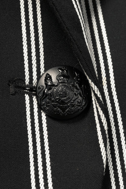 Veronica Beard Petra Black & White Striped Button Blazer