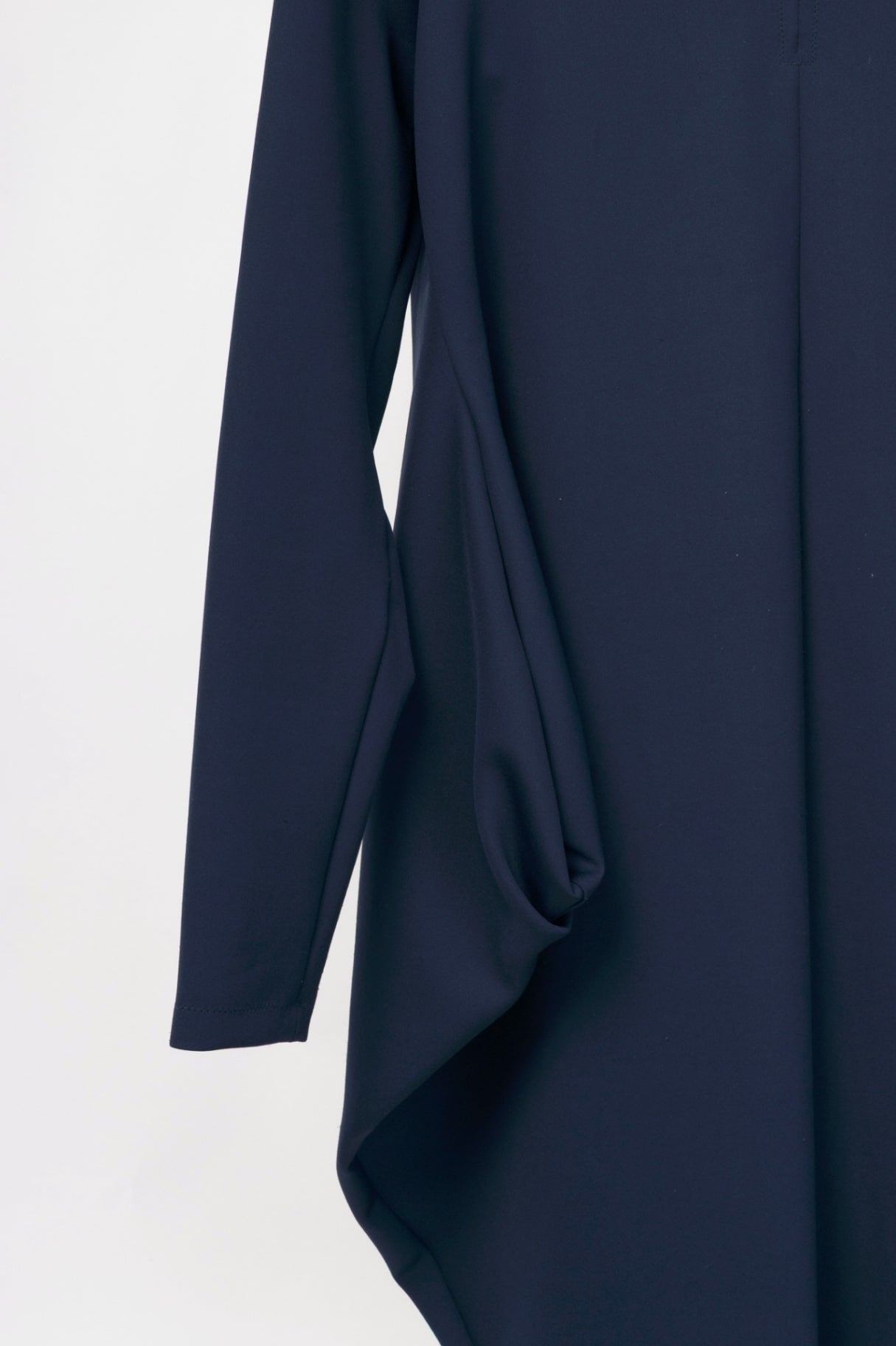 Marie Saint Pierre Ashes Navy Fine Scuba Asymmetrical Mini Dress