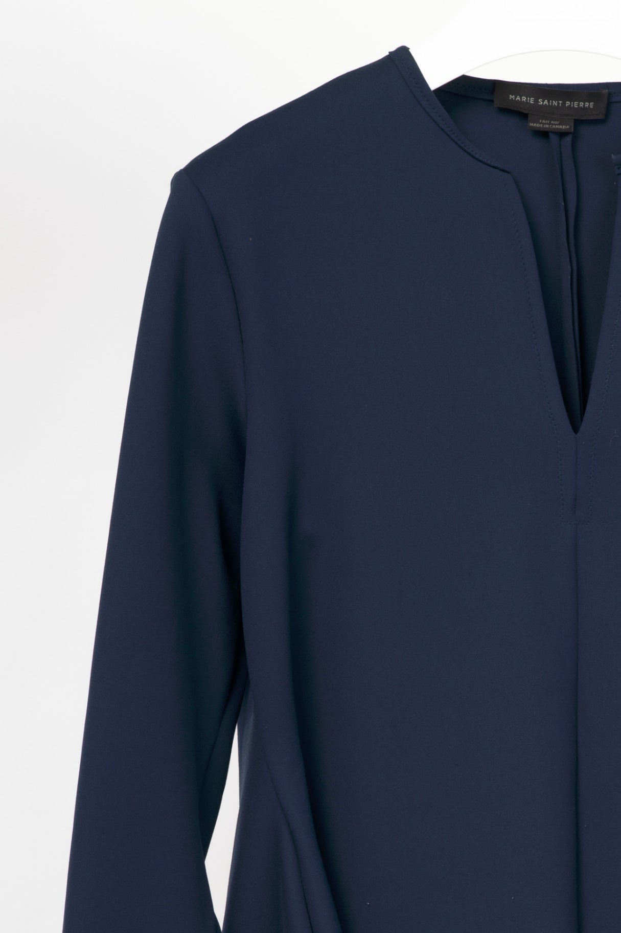Marie Saint Pierre Ashes Navy Fine Scuba Asymmetrical Mini Dress