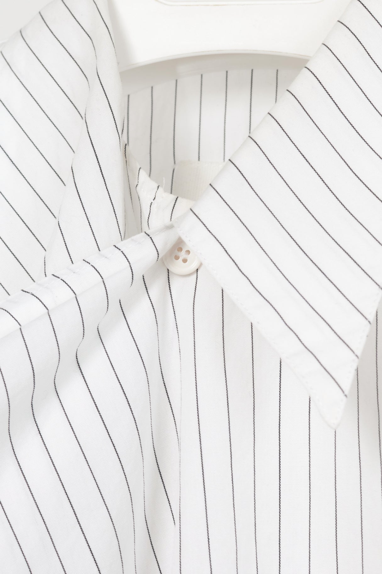 MM6 White Pinstripe Cotton-Poplin Asymmetrical Wrap Sleeveless Shirt