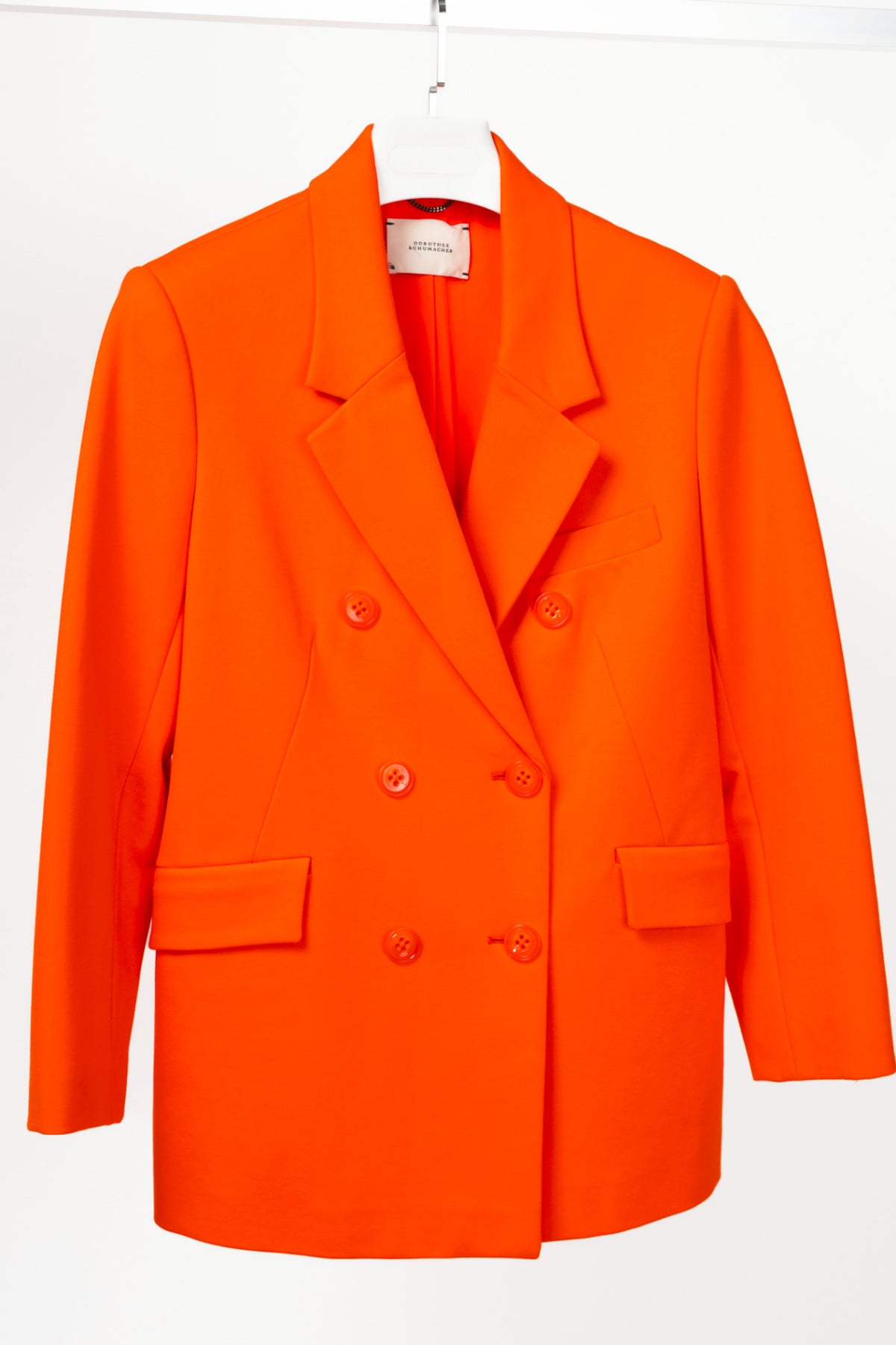 Dorothee Schumacher Emotional Essence Spiced Orange Double Breasted Jacket