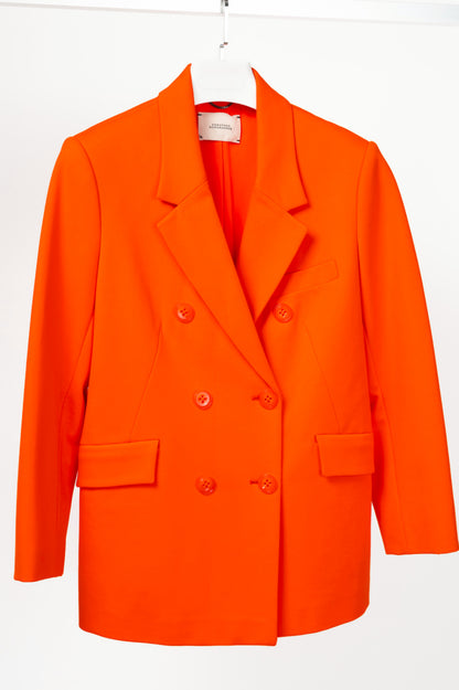 Dorothee Schumacher Emotional Essence Spiced Orange Double Breasted Jacket