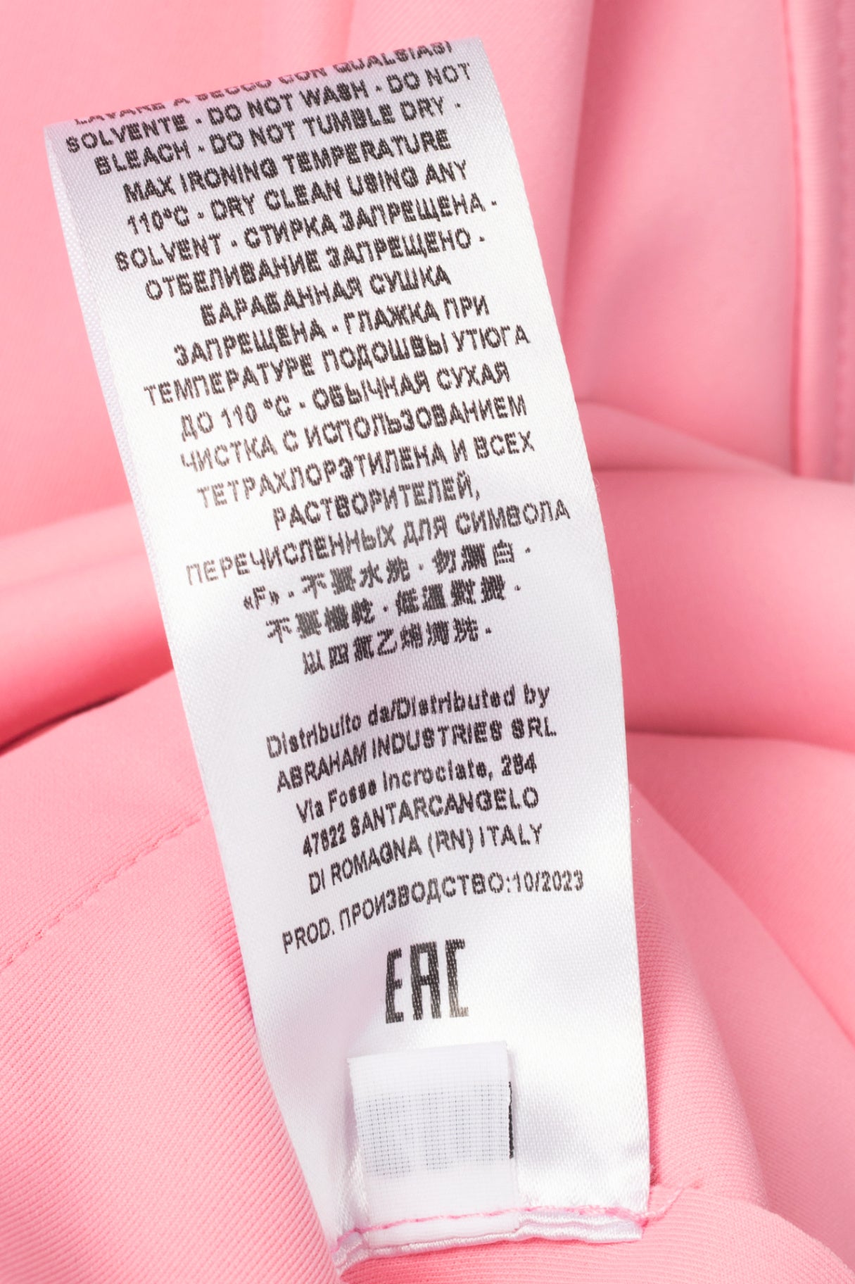 Liviana Conti Pink Neoprene Oversized Snap-Closure Jacket
