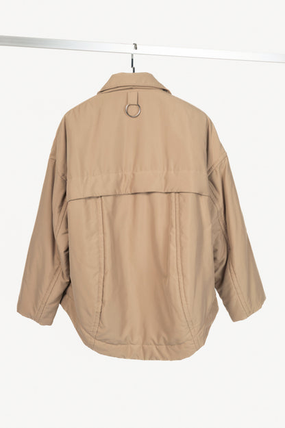 Tibi Clyde Tan Padding Shirt Jacket