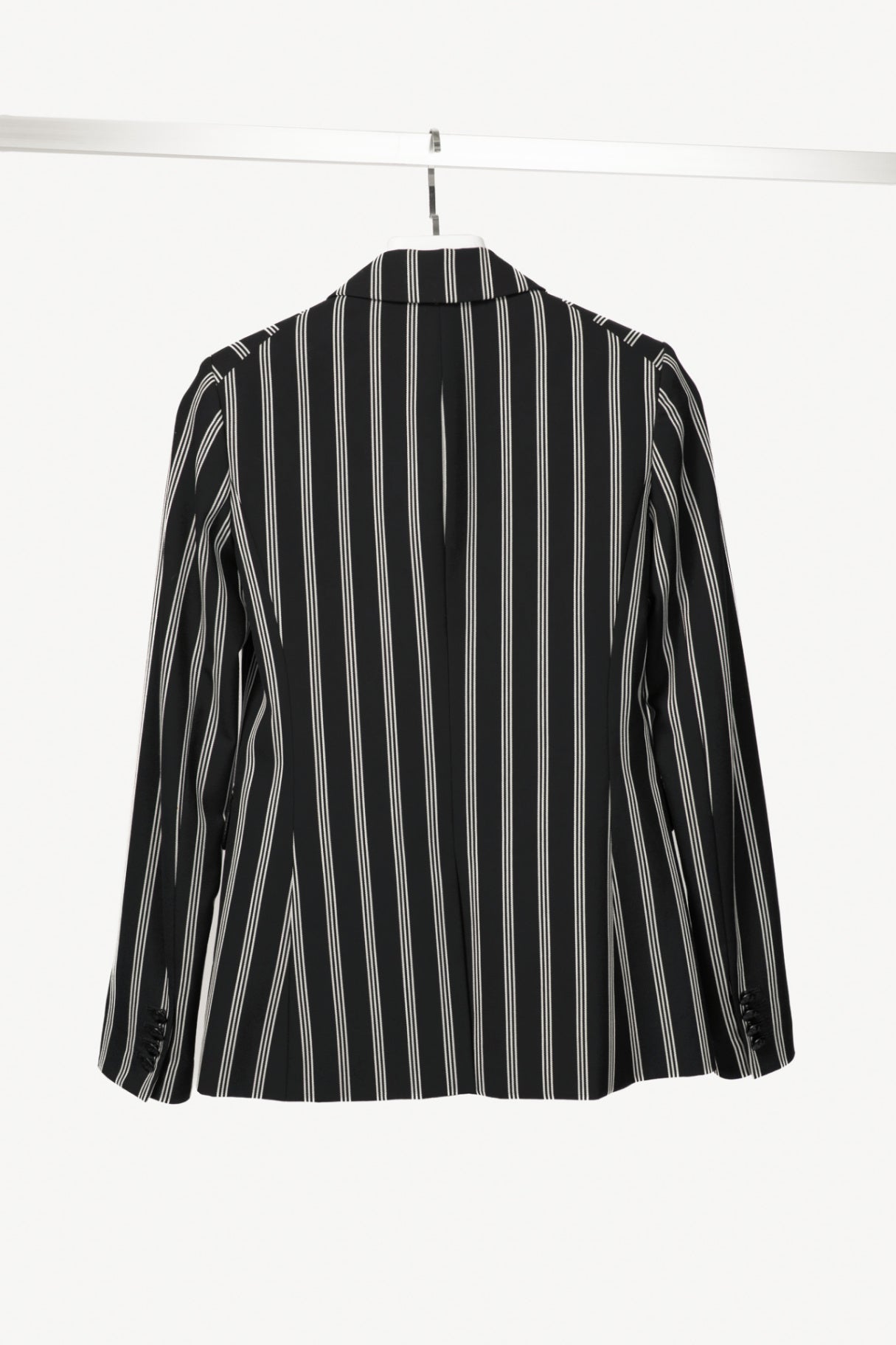 Veronica Beard Petra Black & White Striped Button Blazer