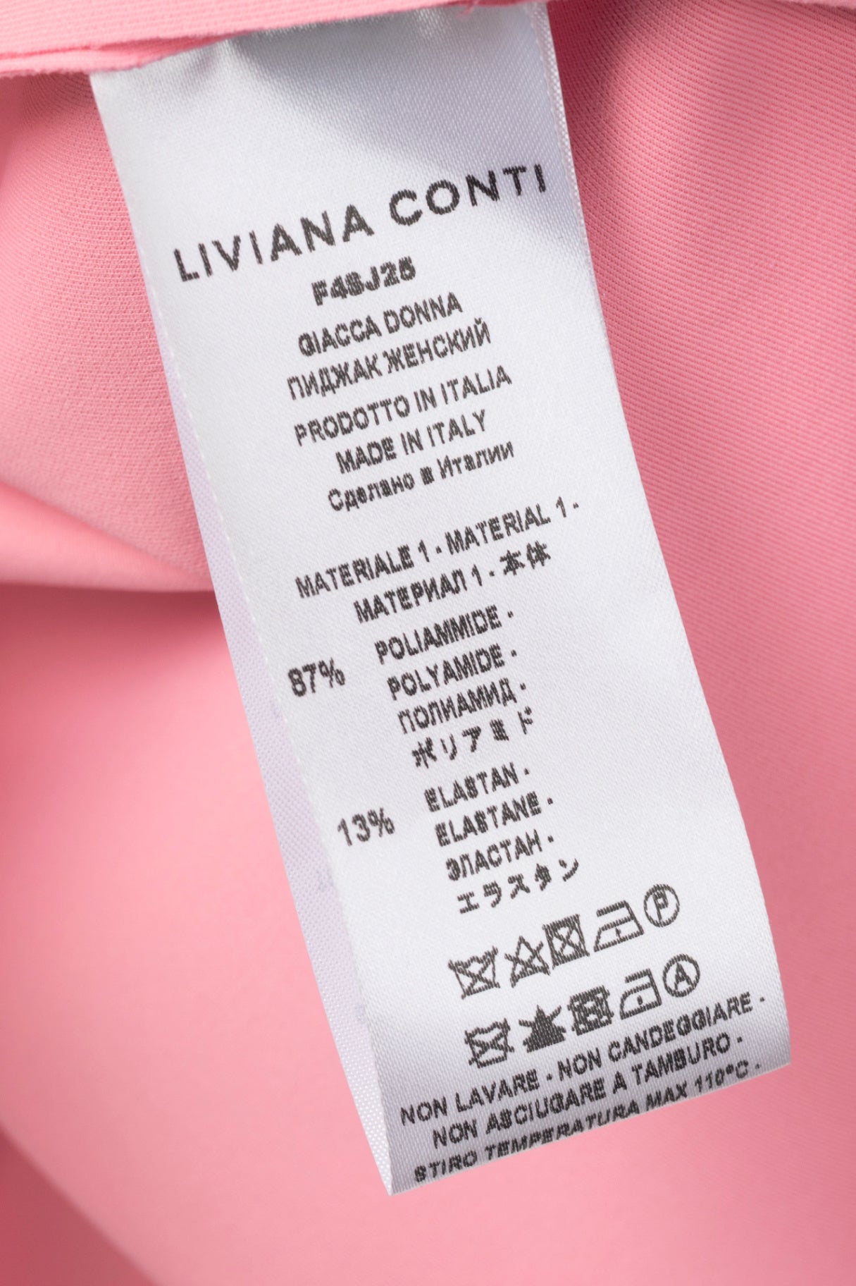 Liviana Conti Pink Neoprene Oversized Snap-Closure Jacket