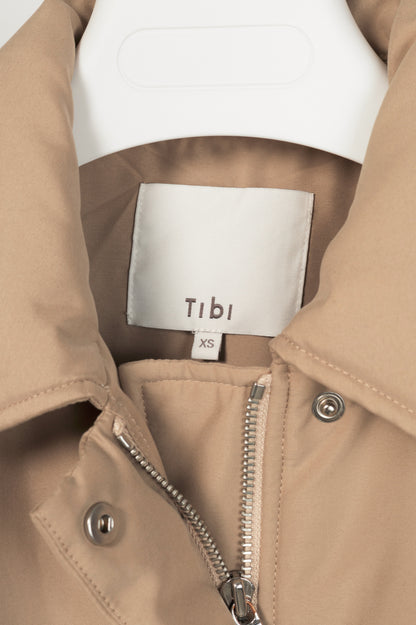 Tibi Clyde Tan Padding Shirt Jacket