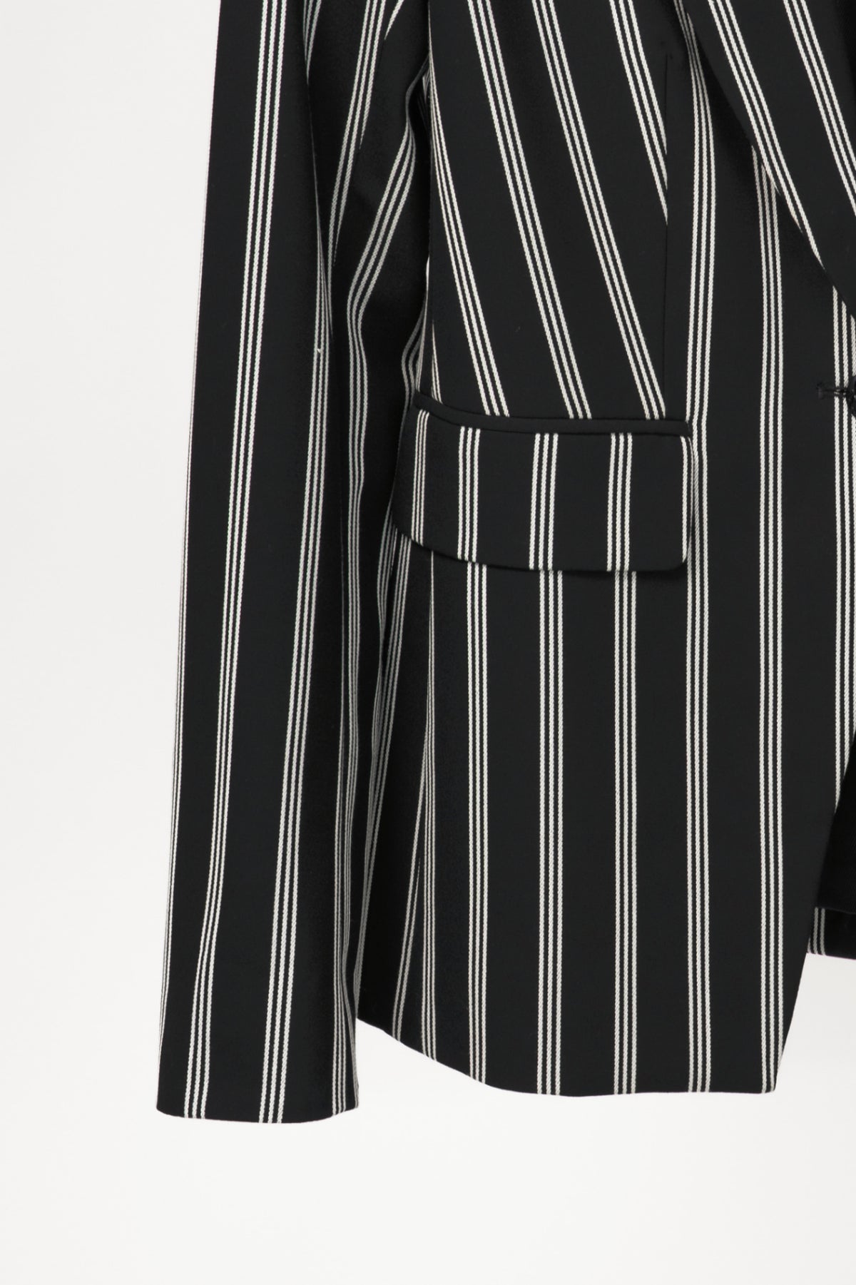 Veronica Beard Petra Black & White Striped Button Blazer