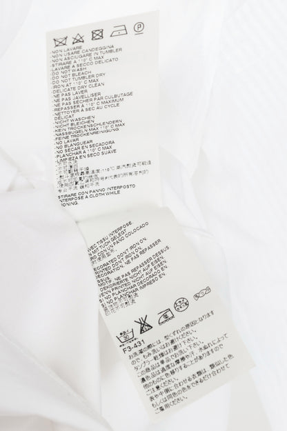Viktor & Rolf White Cotton-Poplin & Linen-Voile Burnout-Stripe Shirt