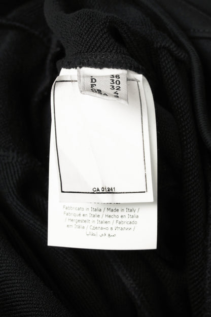 Moschino Black Cotton French Terry Logo Hoodie Dress