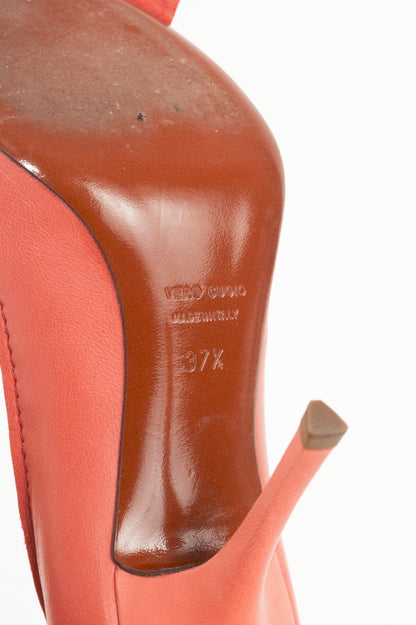 Lanvin SS11 Corail Lambskin Leather Bow Pumps