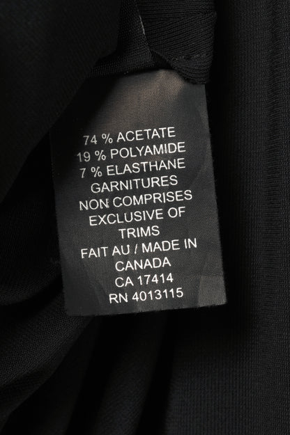 Marie Saint Pierre Ciarah2 Black Acetate Jersey Long-Sleeve Tunic