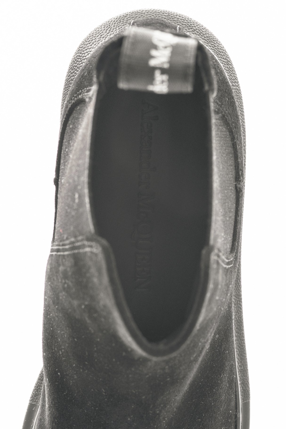 Alexander McQueen Hybrid Black Suede Chelsea Ankle Boots